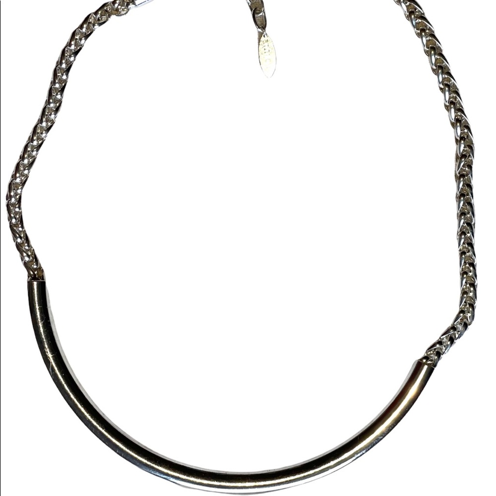St Thomas silver bar necklace in euc